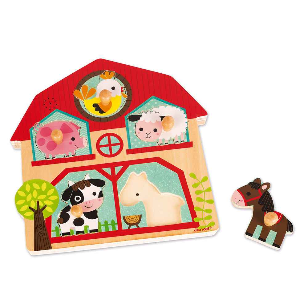 Janod | Puzzel De Vrienden Van De Boerderij 5 Stukjes (Hout)
