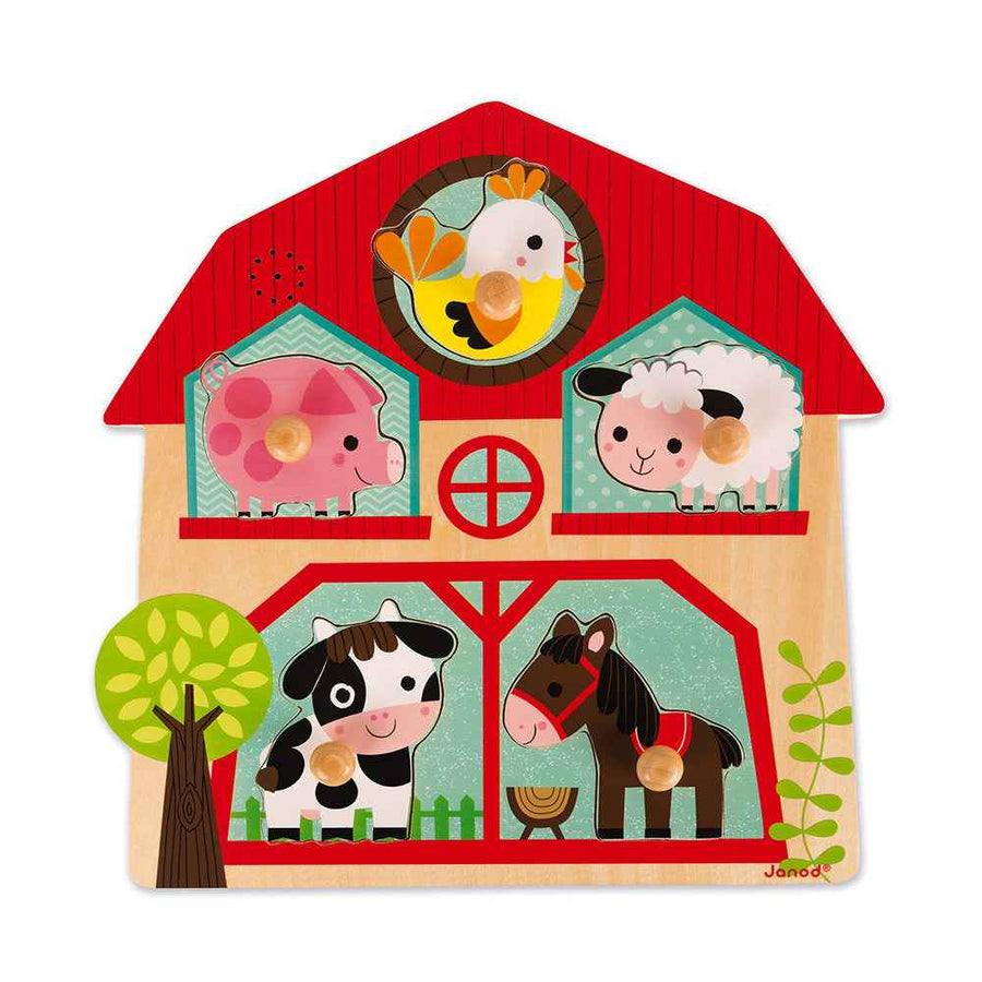 Janod | Puzzel De Vrienden Van De Boerderij 5 Stukjes (Hout)
