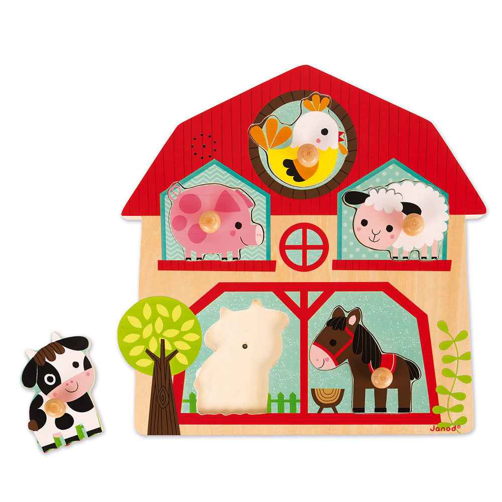 Janod | Puzzel De Vrienden Van De Boerderij 5 Stukjes (Hout)