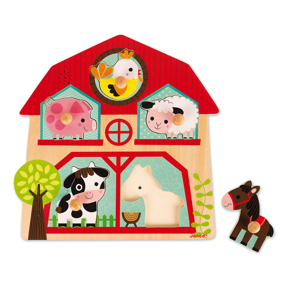 Janod | Puzzel De Vrienden Van De Boerderij 5 Stukjes (Hout)