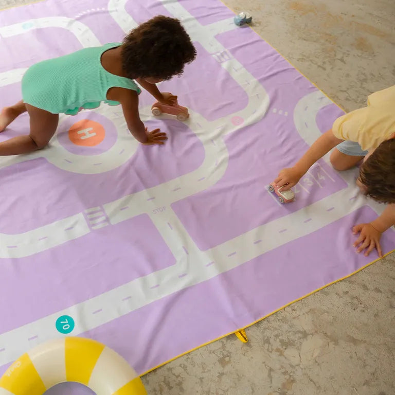 Quut | Speelhanddoekl XL - Road Lavender