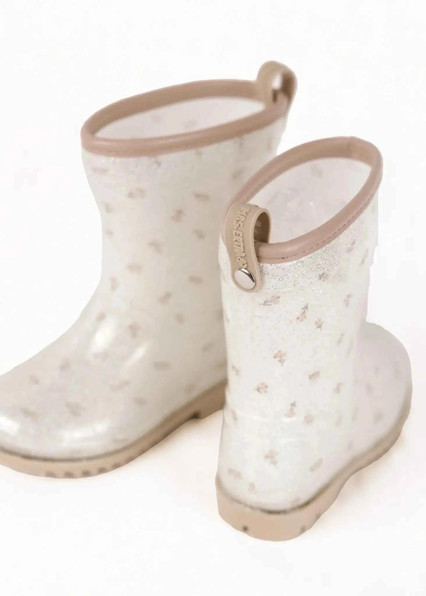 Mrs Ertha | Wellies Regenlaarzen Flower Buds Glitter
