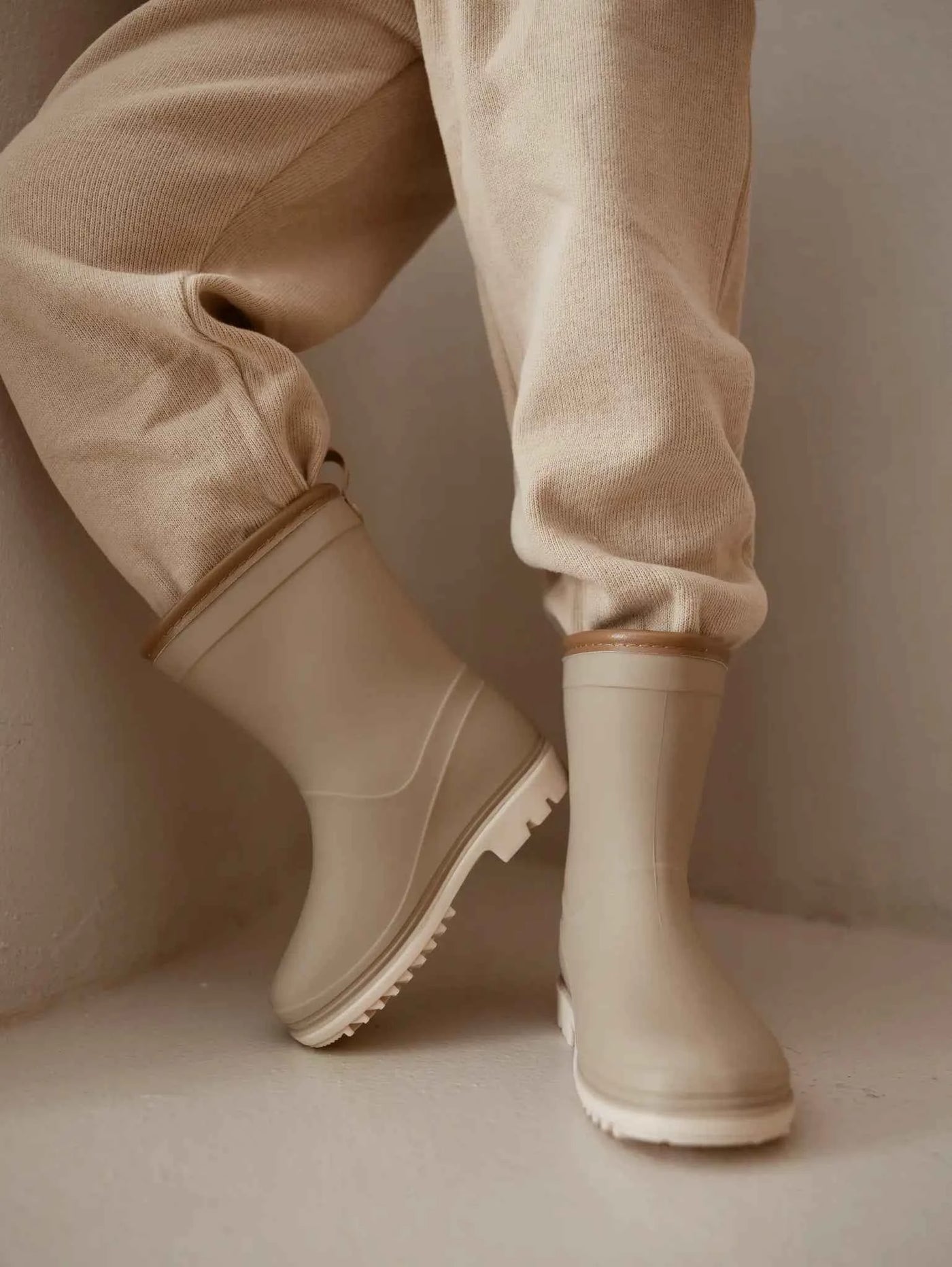 Mrs Ertha | Wellies Regenlaarzen Taupe