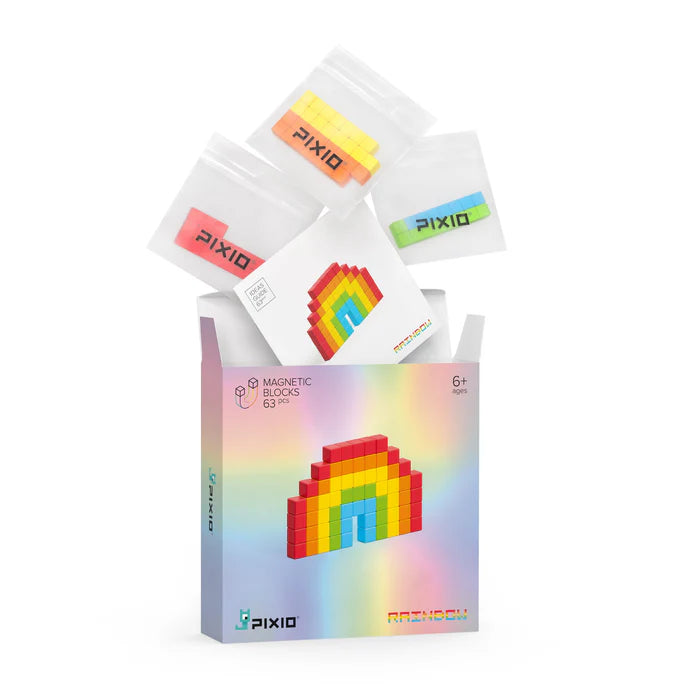 Pixio | Magnetische Blokken Story Series Rainbow  63 Stuks