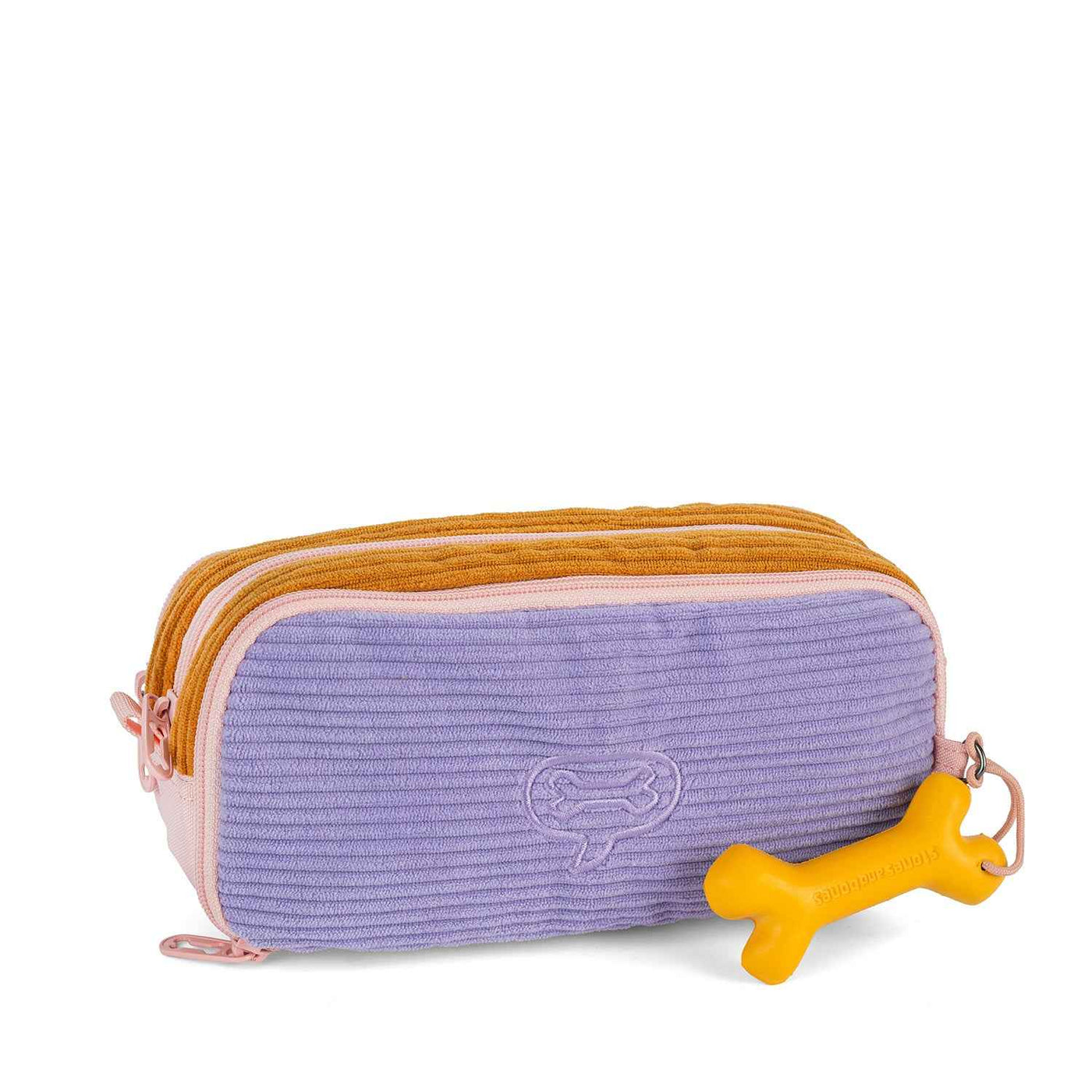 Stones and Bones | Rowan 2.0 Pencil Pouch - Corduroy Honey + Lavender