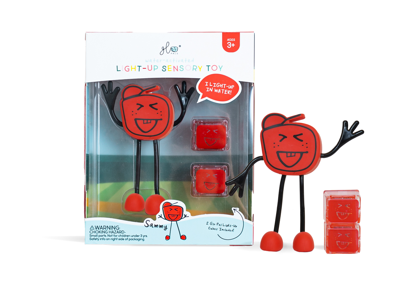 Sammy, Light Up Cubes, Characters, Rood, 1+2 stuks