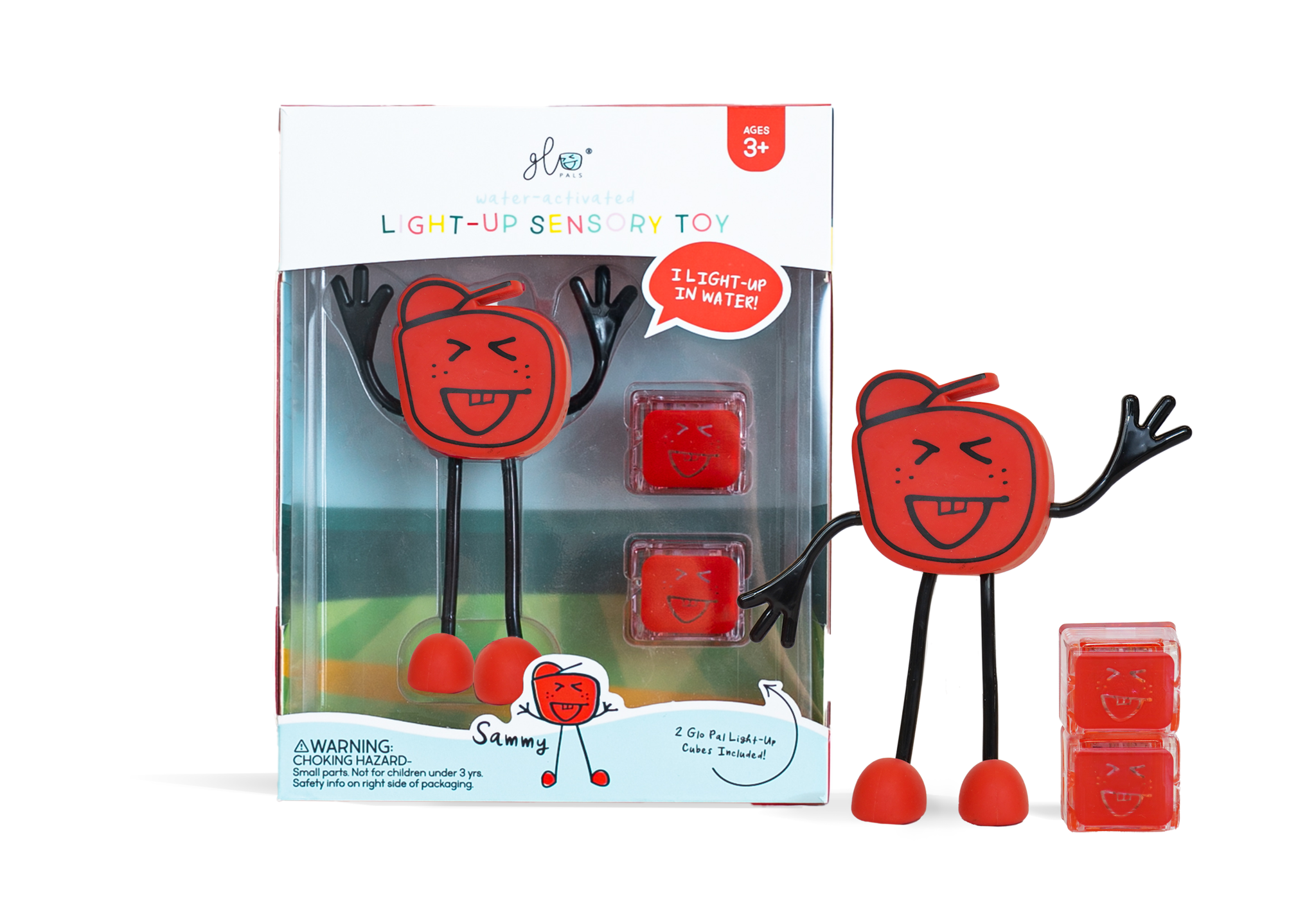 Sammy, Light Up Cubes, Characters, Rood, 1+2 stuks