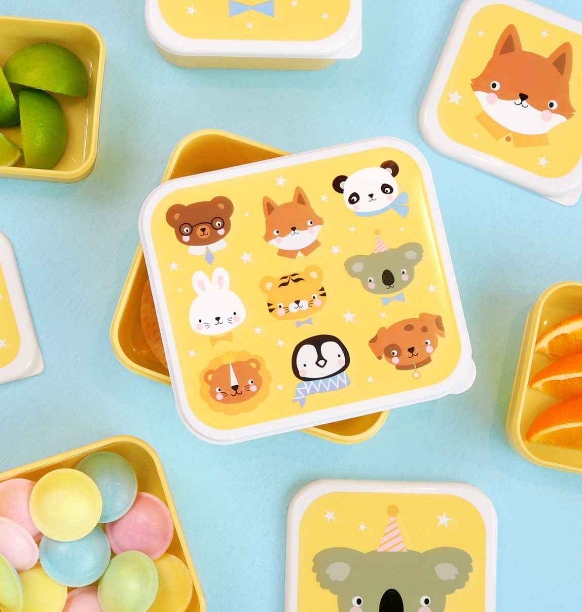 A Little Lovely Company | Lunch & Snack Box Set Animal Friends