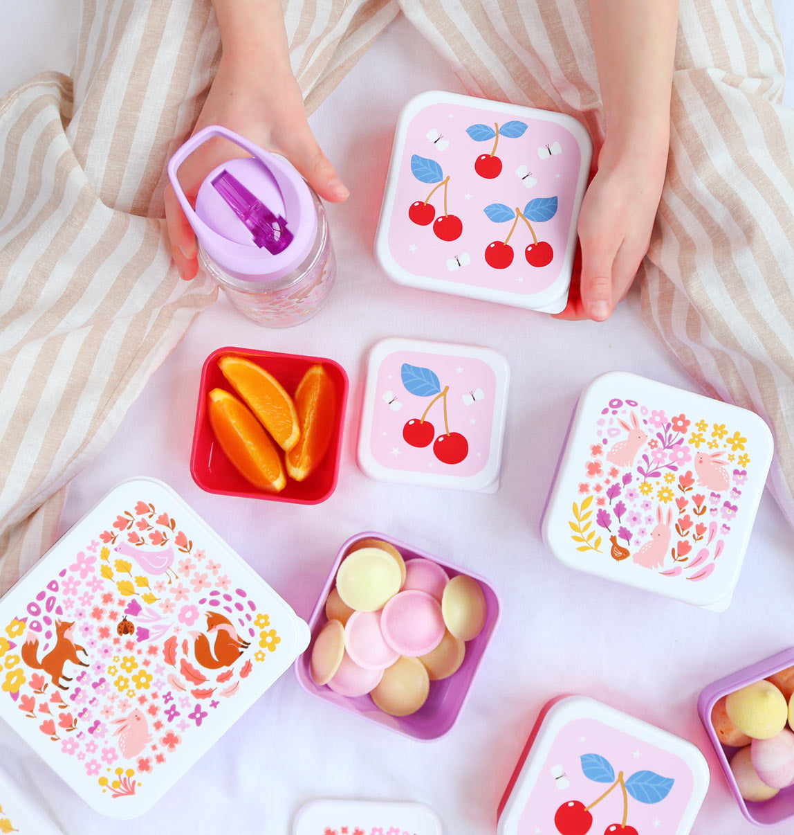 A Little Lovely Company | Lunch & Snack Box Set Kersen