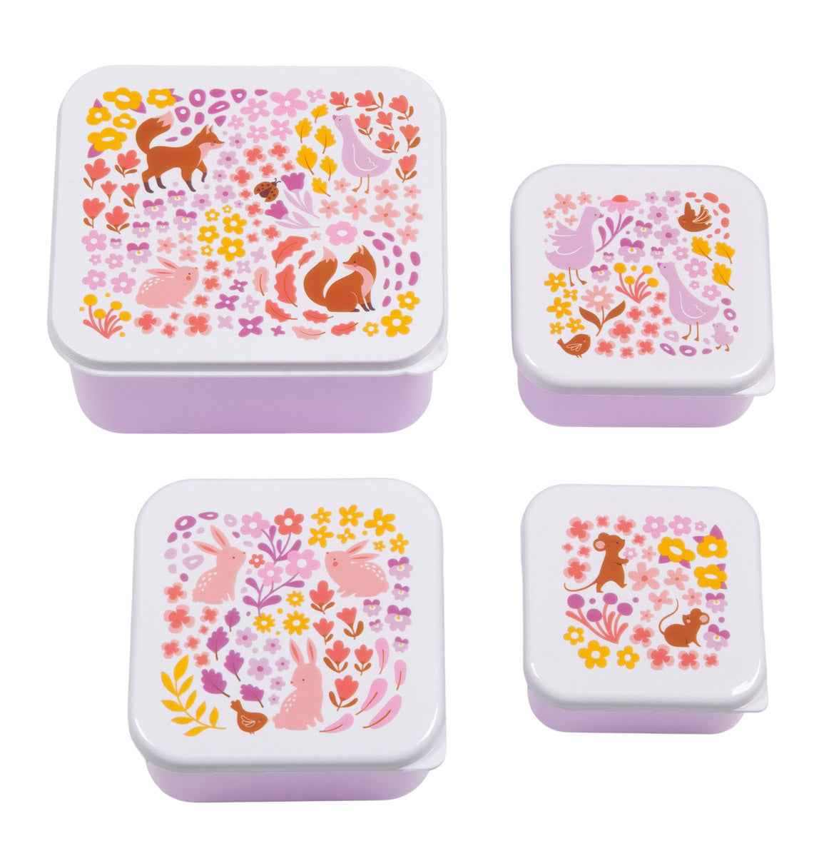A Little Lovely Company | Lunch & Snack Box Set Bloementuin
