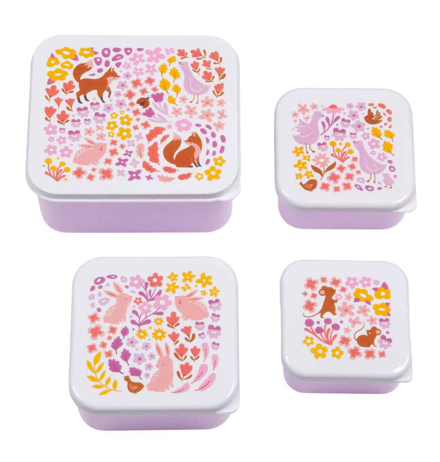 A Little Lovely Company | Lunch & Snack Box Set Bloementuin