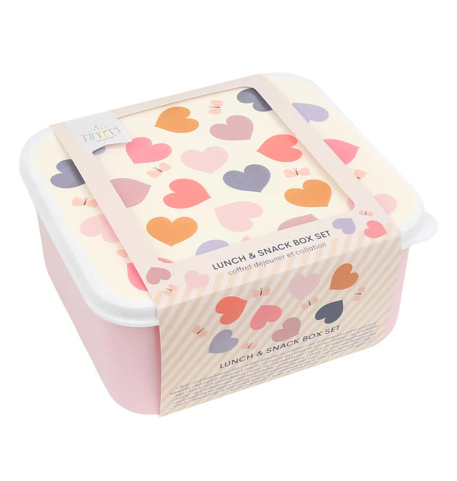 A Little Lovely Company | Lunch & Snack Box Set Hartjes