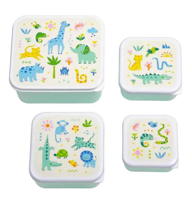A Little Lovely Company | Lunch & Snack Box Set Jungle