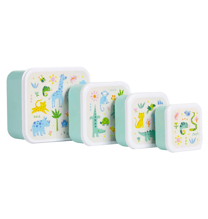 A Little Lovely Company | Lunch & Snack Box Set Jungle