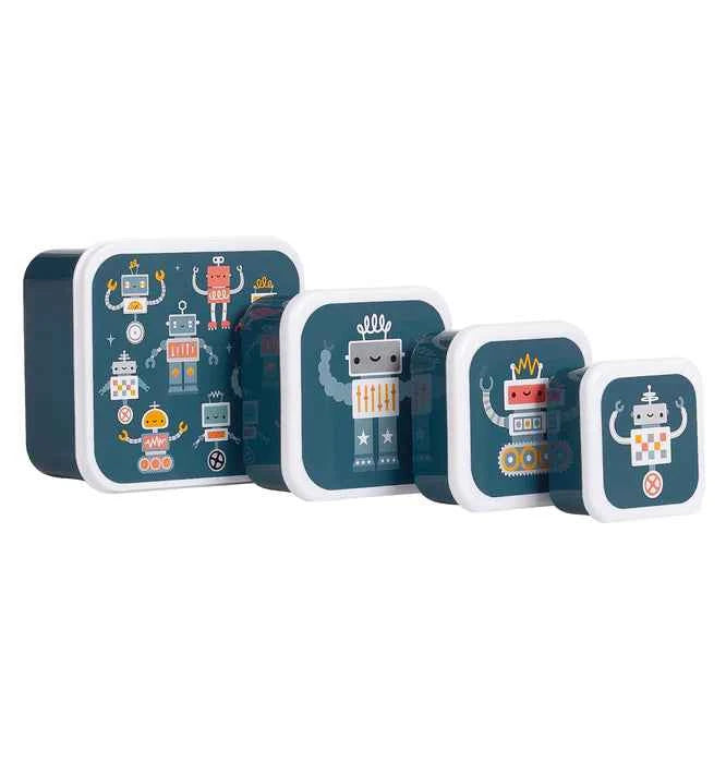 A Little Lovely Company | Lunch & Snack Box Set Robots