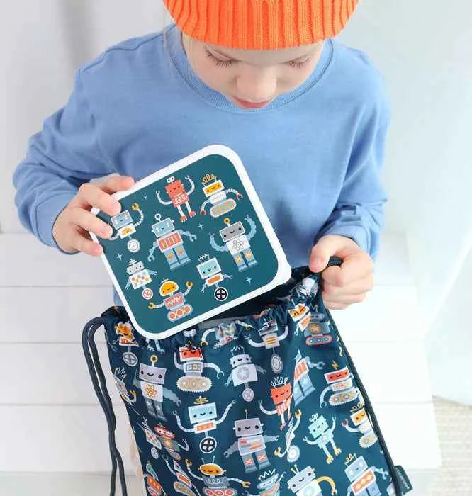 A Little Lovely Company | Robots Lunch & Snack Box Set
