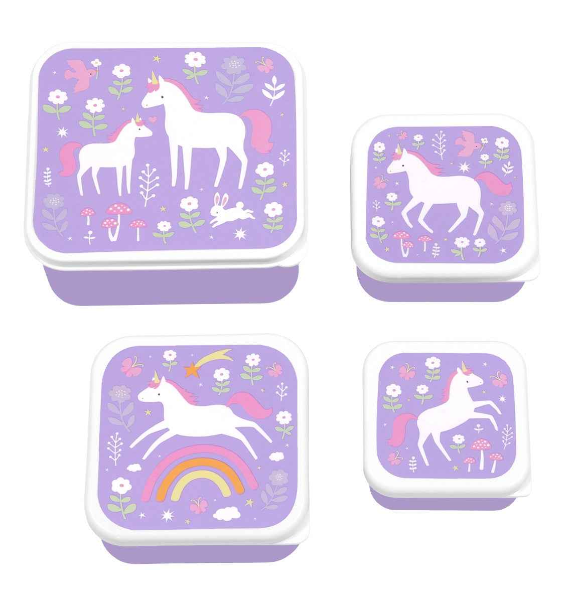 A Little Lovely Company | Lunch & Snack Box Set Unicorn Dreams