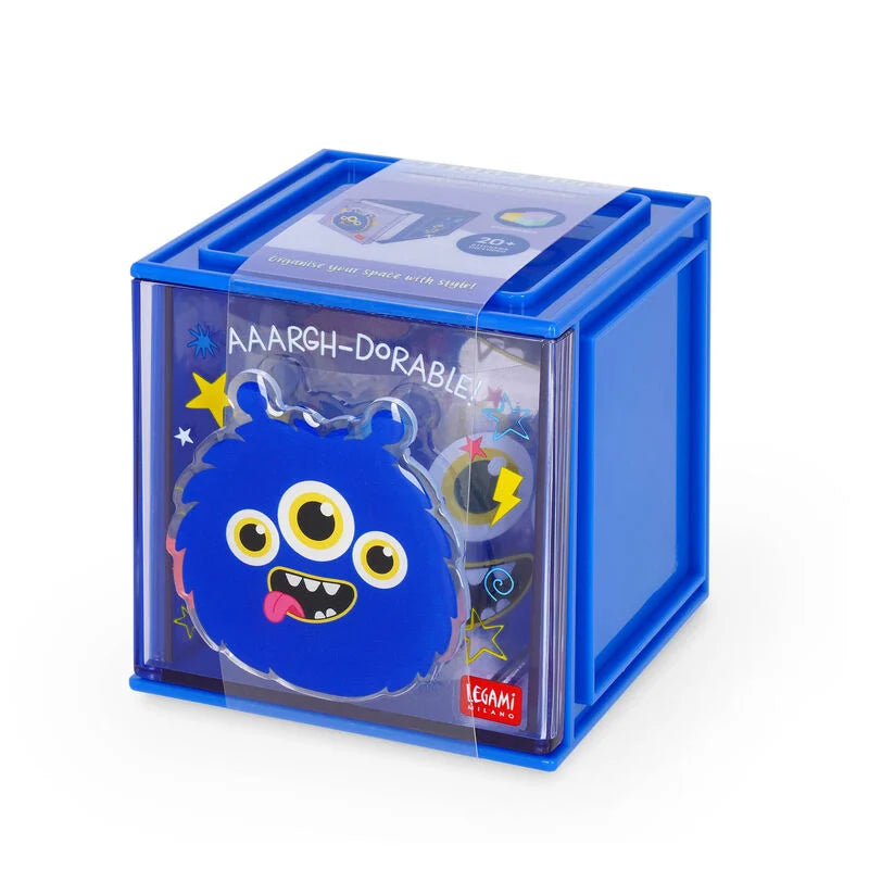 Legami | Stapelbare Opbergdoos Voor Op Het Bureau - Cutie Cube - Monster