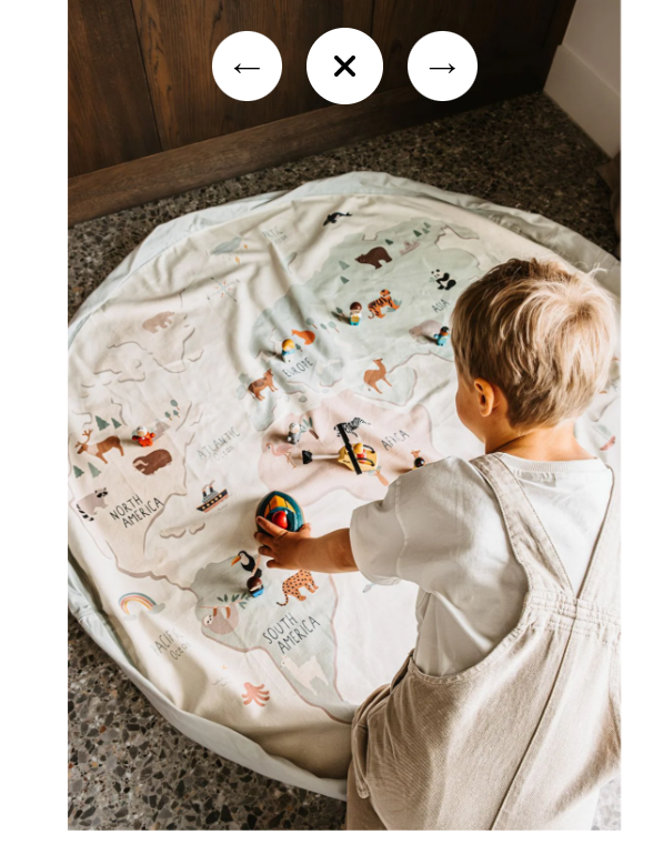 Play&Go | Original - Double Print Storage Bag and Play Mat Worldmap Colour