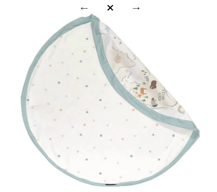 Play&Go | Original - Double Print Storage Bag and Play Mat Worldmap Colour