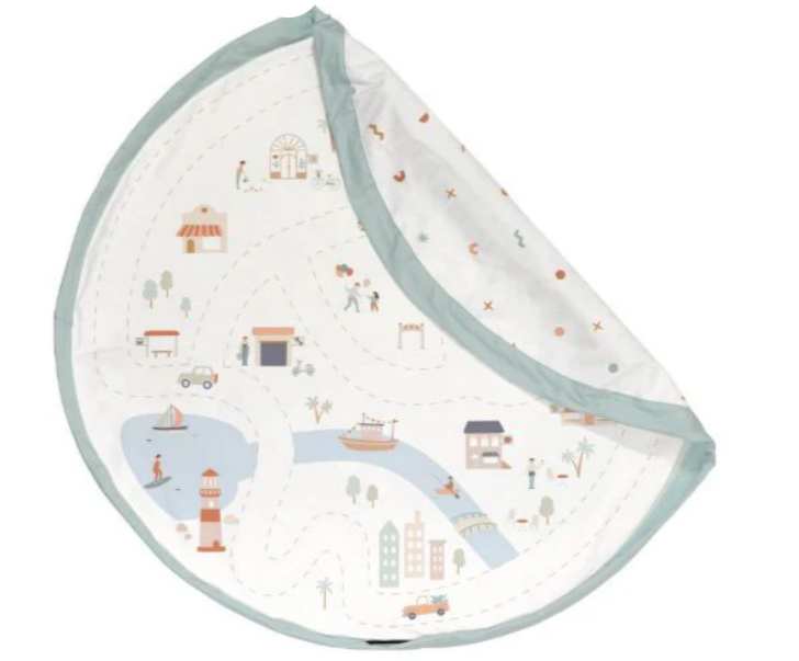 Play&Go | Original - Double Print Opbergzak En Speelmat Citymap