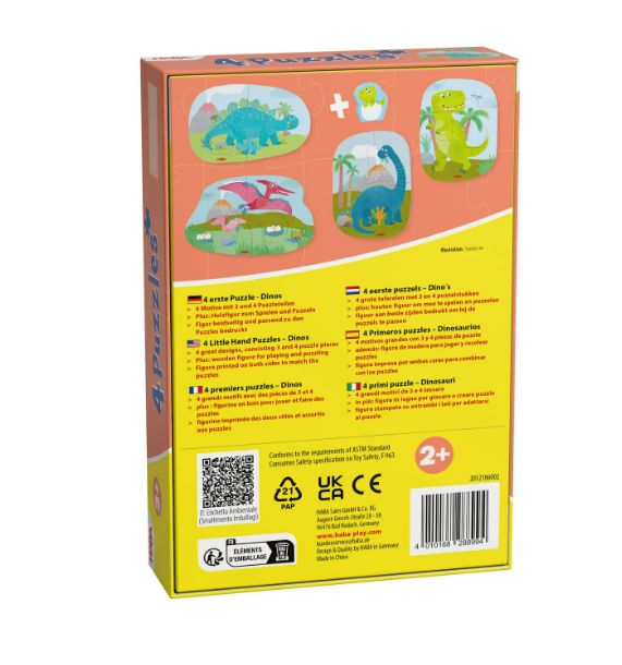 Haba | 4 Eerste Puzzels Dino's
