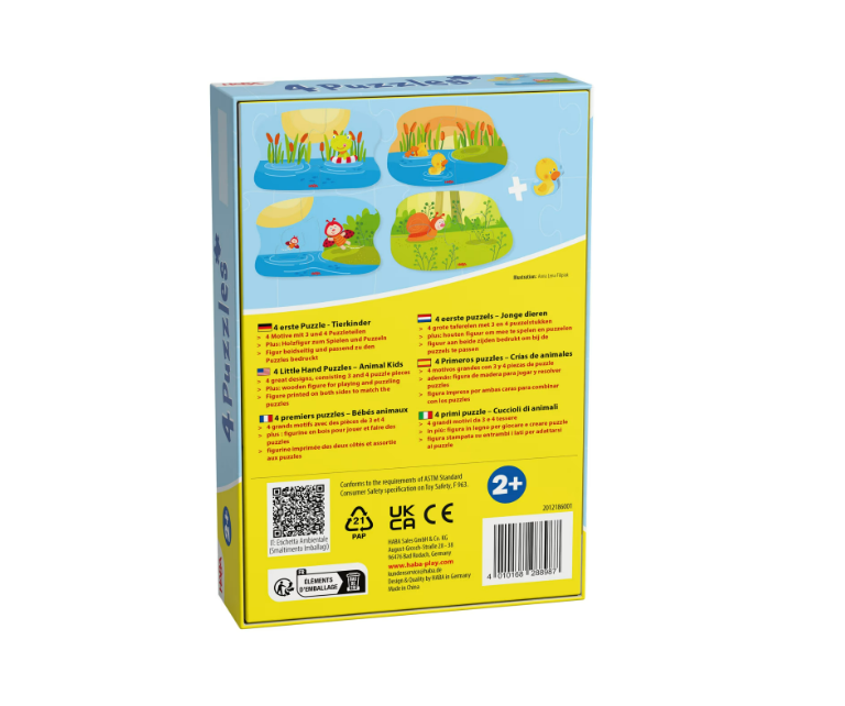 Haba | 4 Eerste Puzzels Jonge Dieren