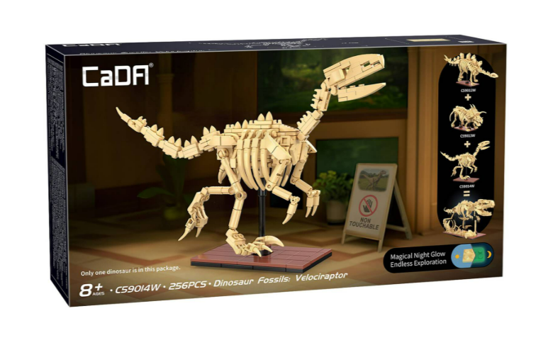 CaDA | Creative Series - Dinosaur Fossils Velociraptor 256 Stuks