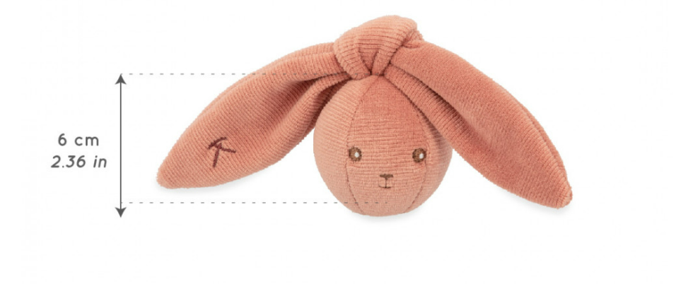 Kaloo | Konijnenrammelaarbal Terracotta