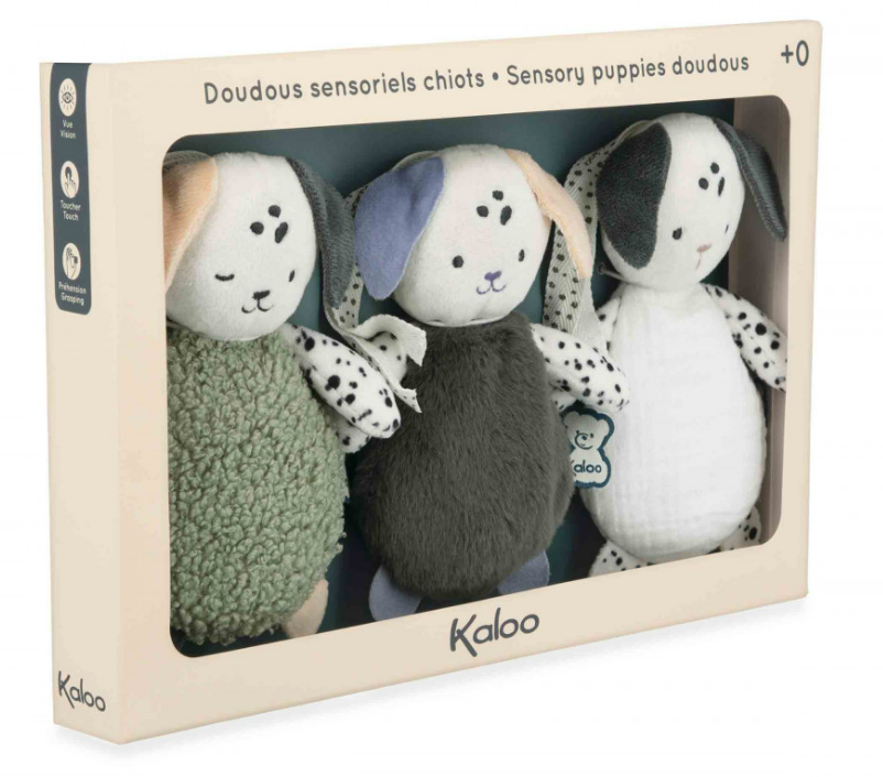 Kaloo | Set Van 3 Zintuiglijke Puppy Knuffels Voor Baby's