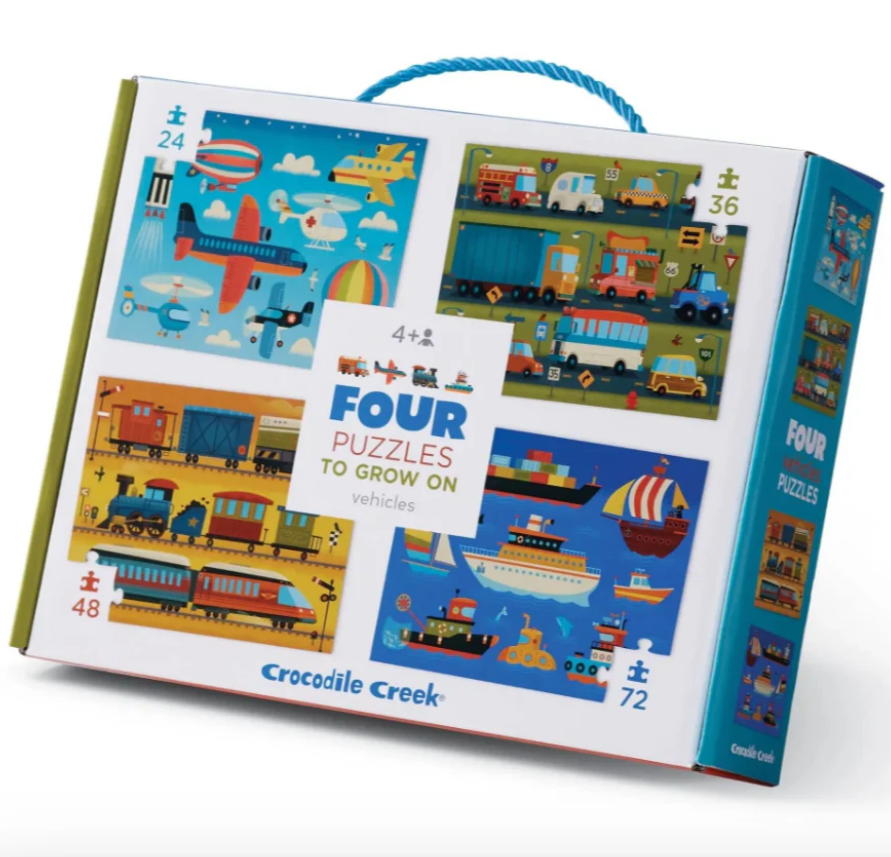 Crocodile Creek | Four Puzzles To Grow On - Vehicles