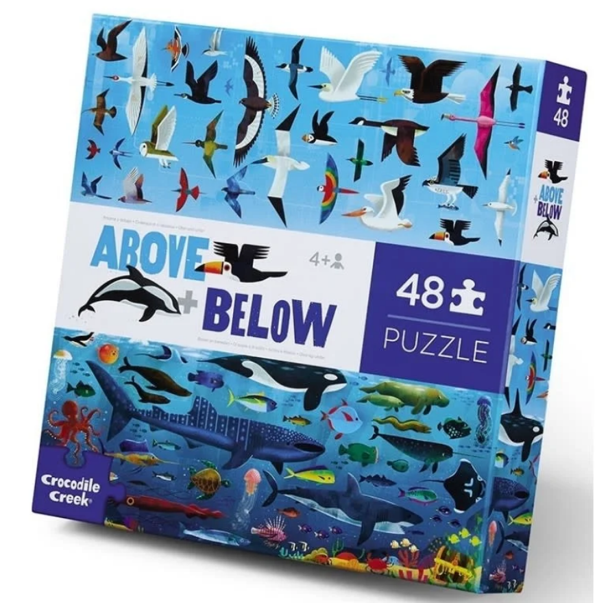 Crocodile Creek | Above + Below Puzzle, 48 Pieces - Sea and Air