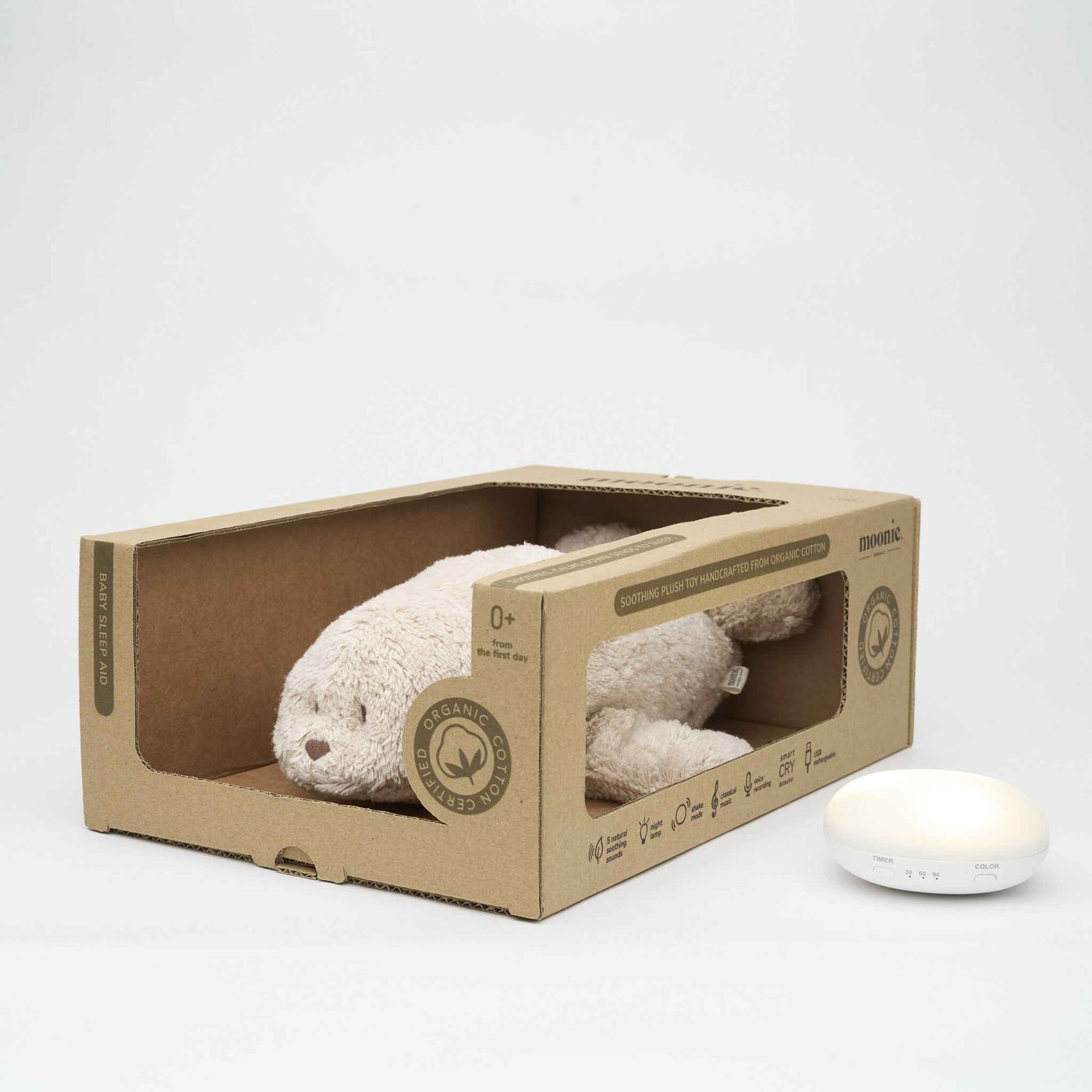 Moonie | Sand-Colored Seal Sleep Cuddly Toy