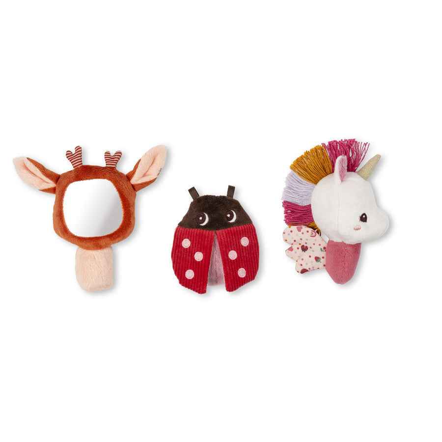 Lilliputiens | Lena the Unicorn Sensory Rattle Set for Babies