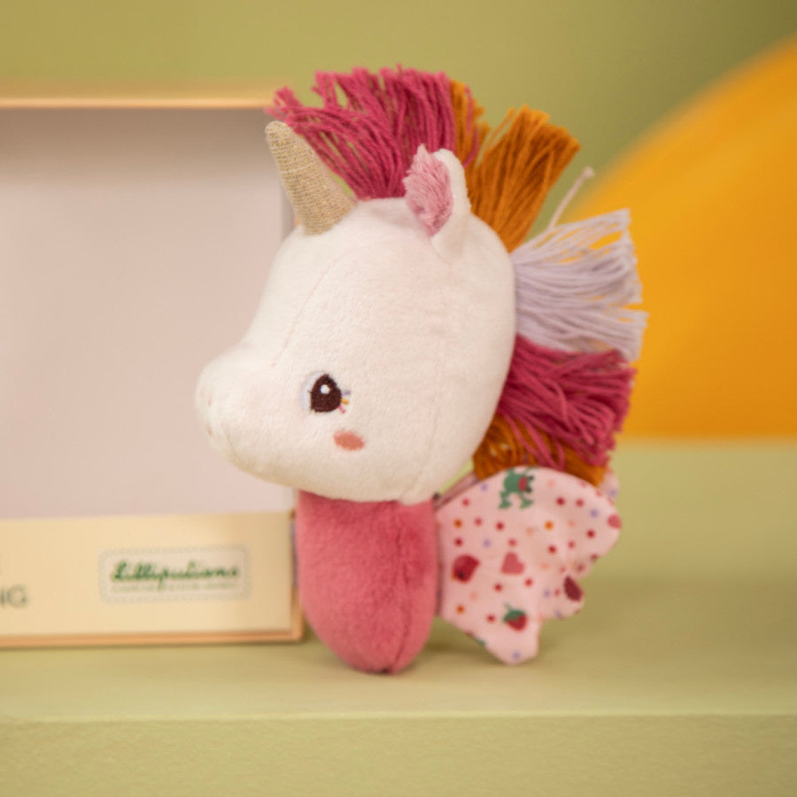 Lilliputiens | Lena De Eenhoorn Sensorische rammelaarset voor baby's
