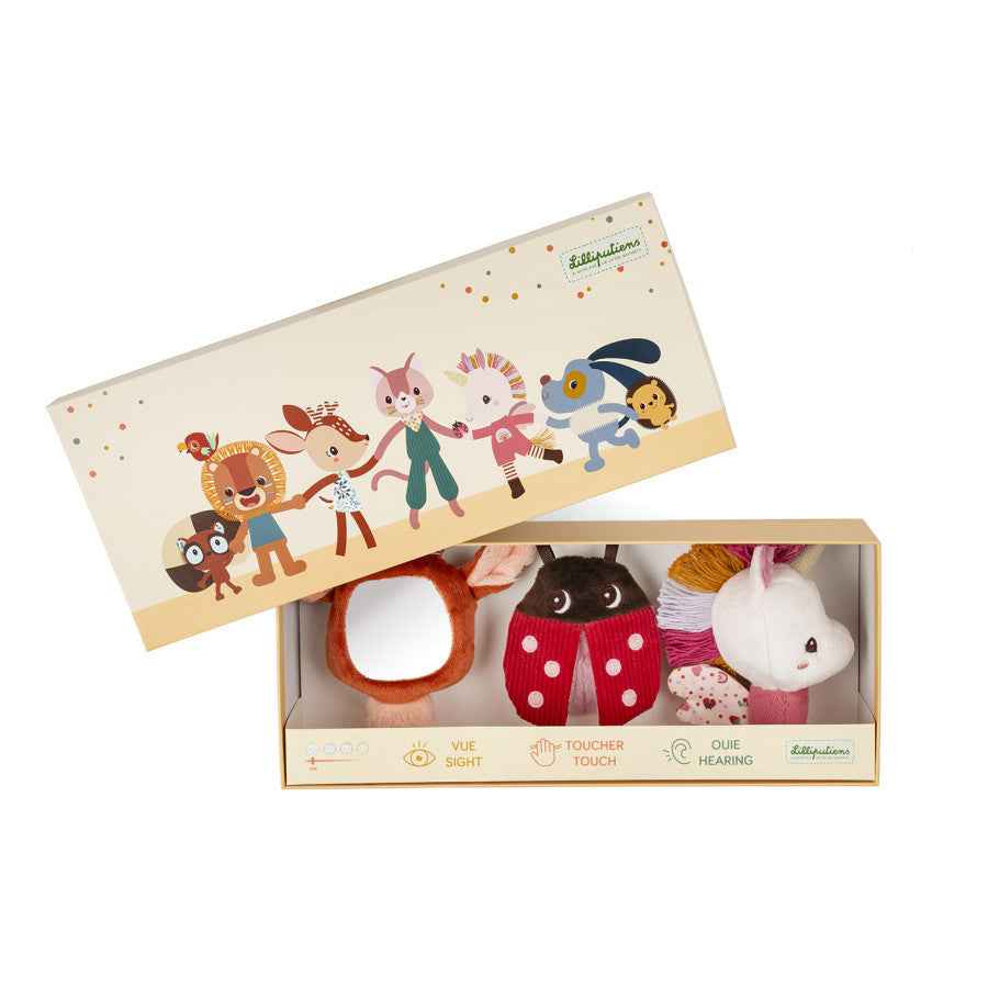 Lilliputiens | Lena the Unicorn Sensory Rattle Set for Babies