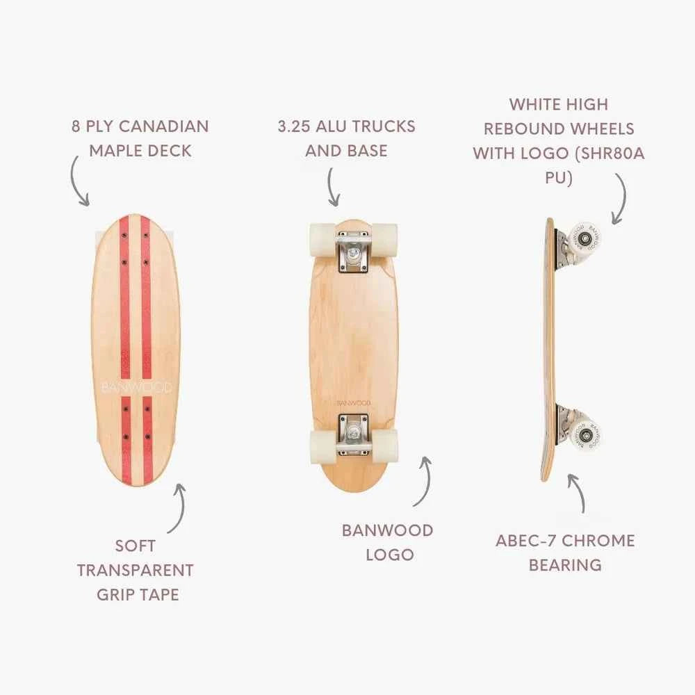 Banwood | Red Skateboard 51,9x17cm