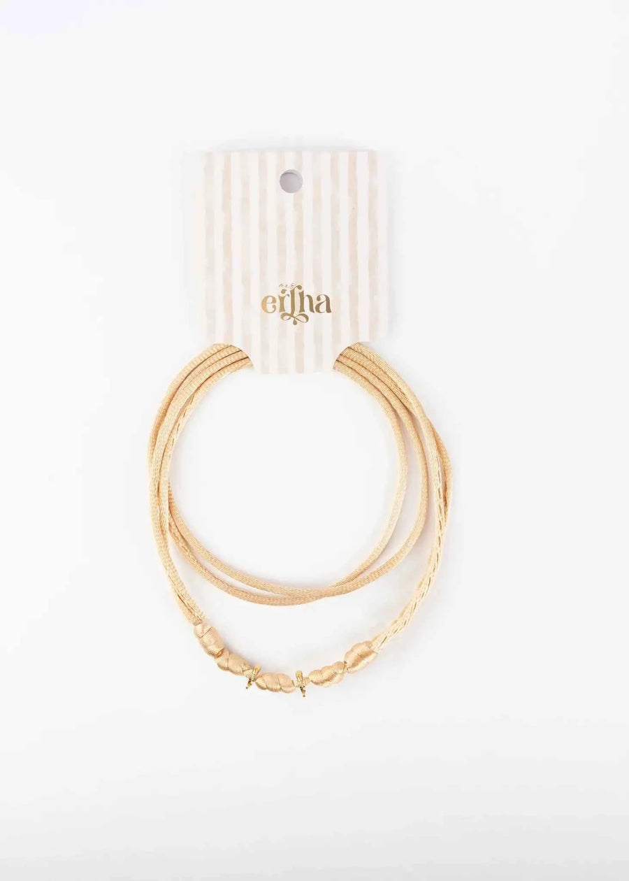 Mrs Ertha | Maak Mijn Ketting Soft Peach Ketting Voor 2 Bedeltjes