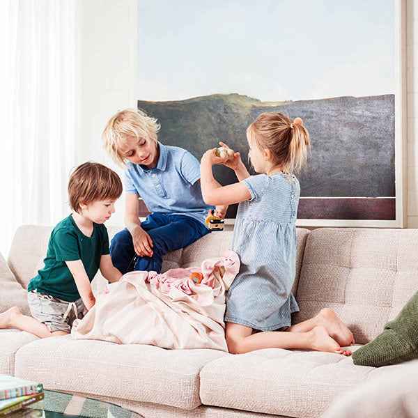 Speelmat en opbergzak Stripes Pink - Play and Go