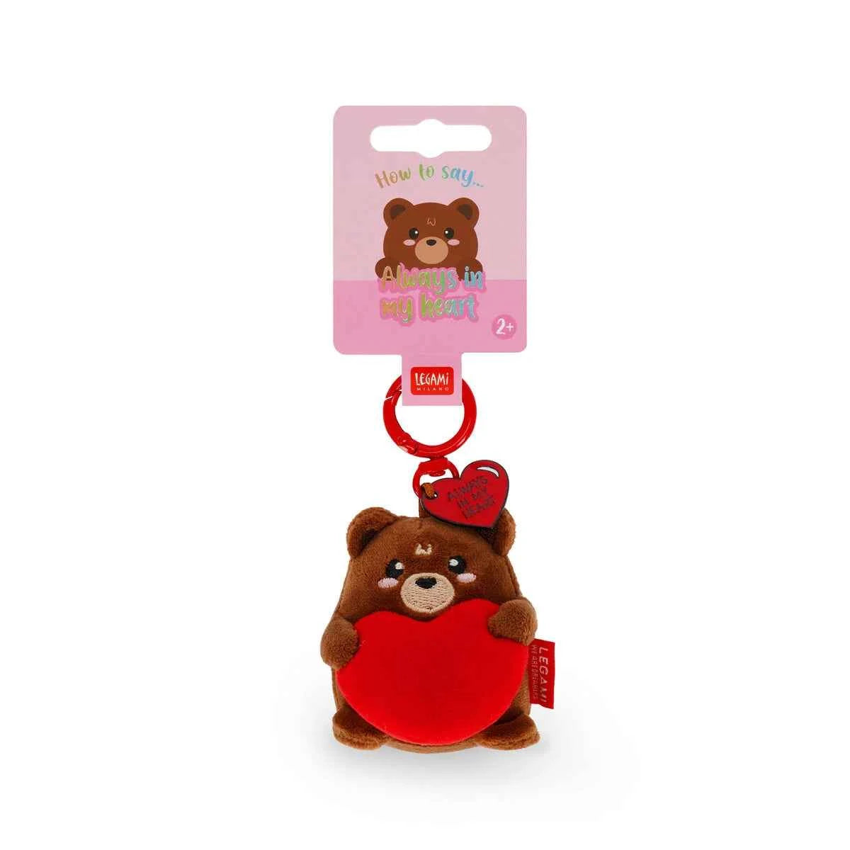 Legami | Teddy Plush Keychain - Tiny Super Soft!