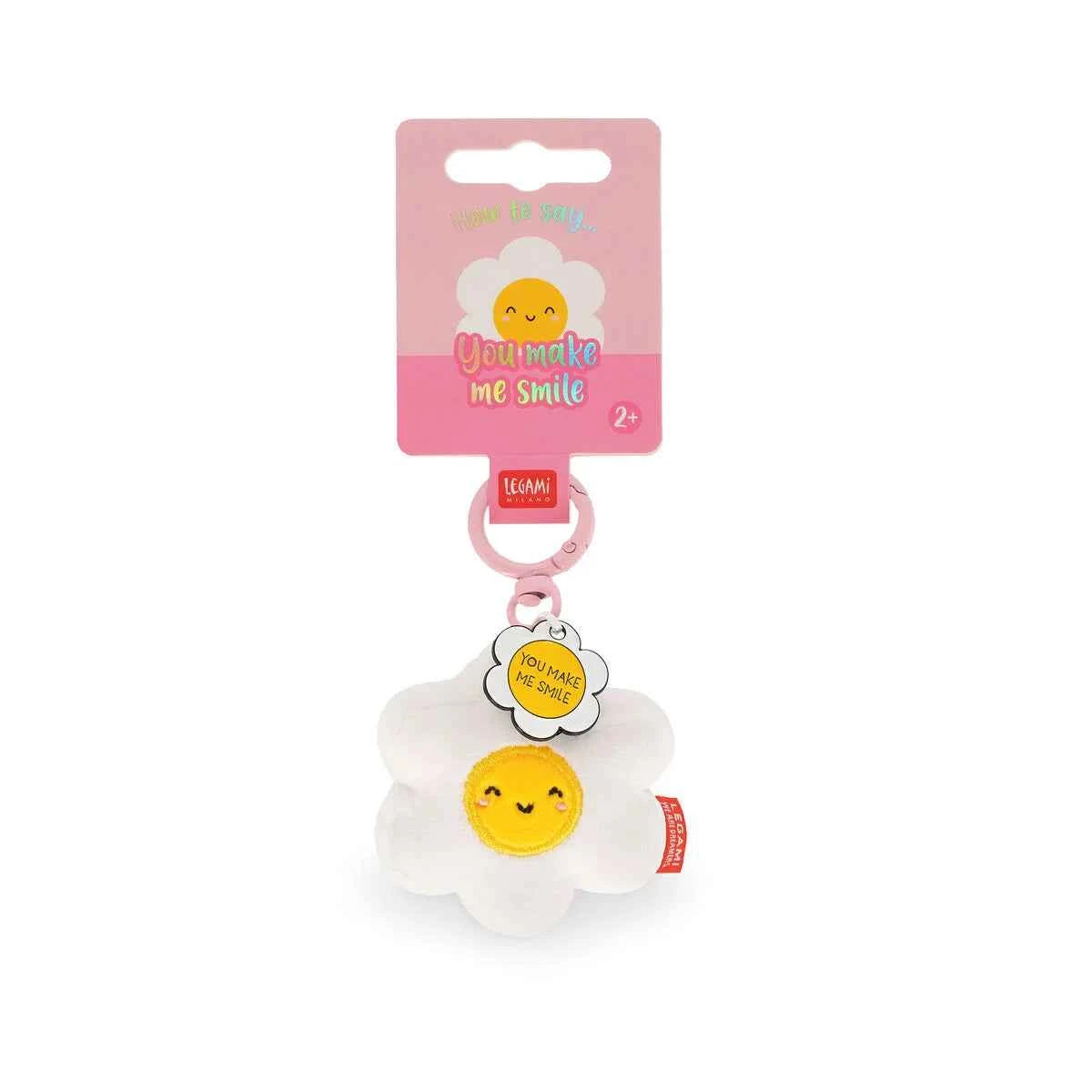 Legami | Daisy Fleece Keychain - Tiny Super Soft!