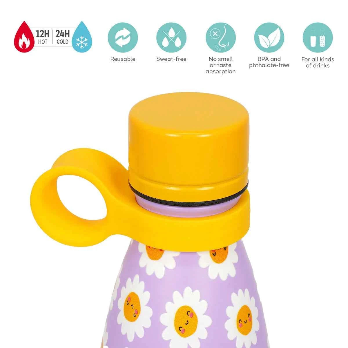 Legami | Drink Bottle Daisy Hot & Cold Vacuum Bottle 500ml