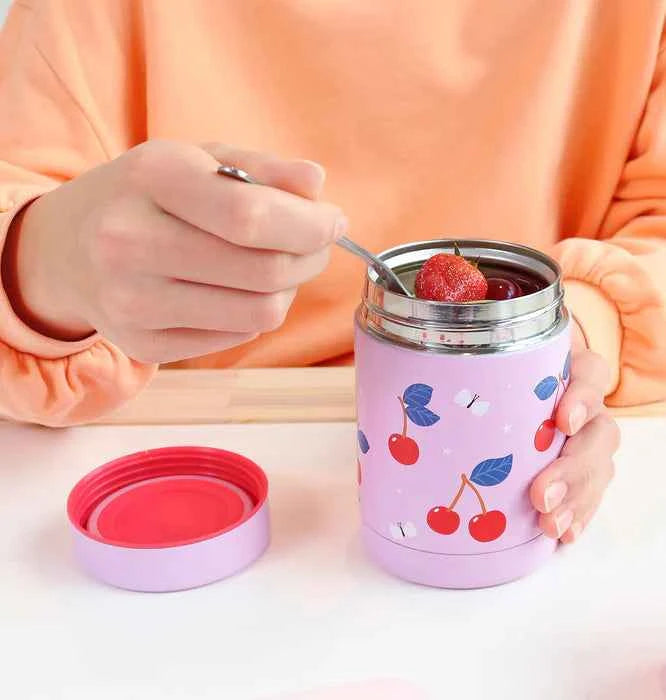 A Little Lovely Company | Insulated Stainless Steel Food Jar Cherries