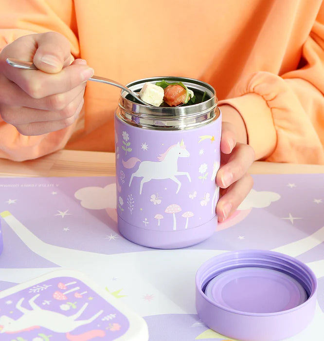 A Little Lovely Company | Geïsoleerde RVS Voedselpot Unicorn Dreams