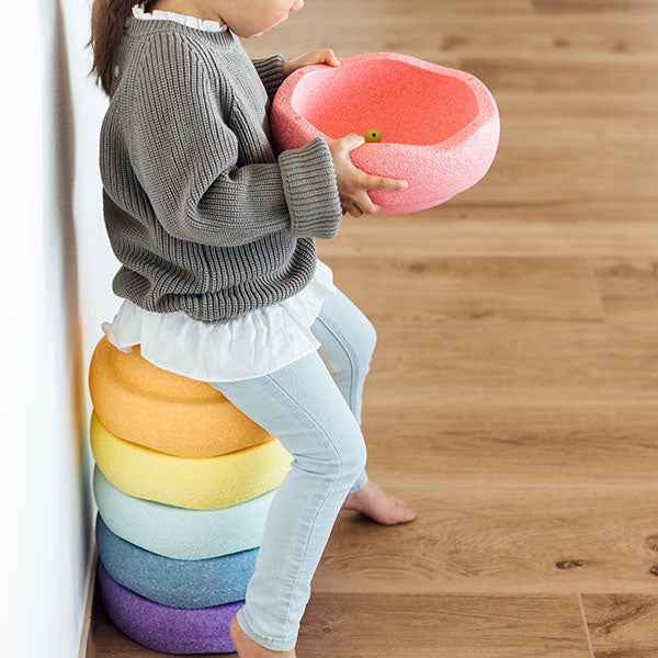 Stapelstein Rainbow Pastel 6 stacking stones