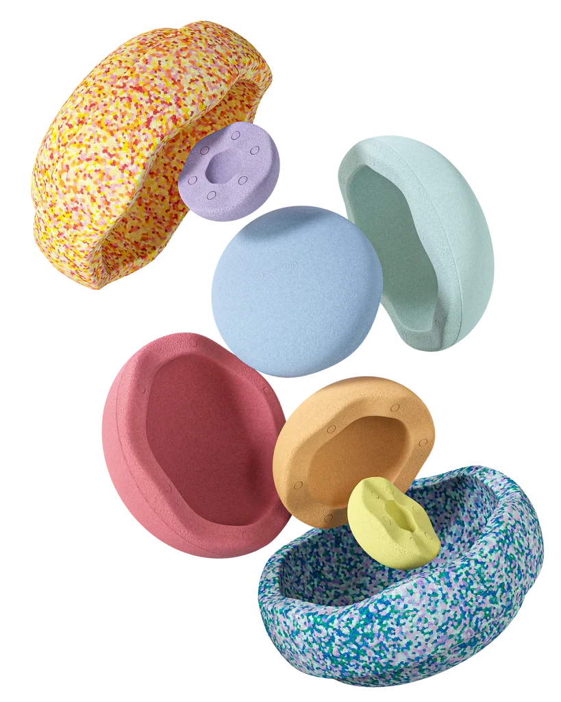 Stapelstein | Summer Rainbow Pastel Stacking Stone Set, 8 pieces