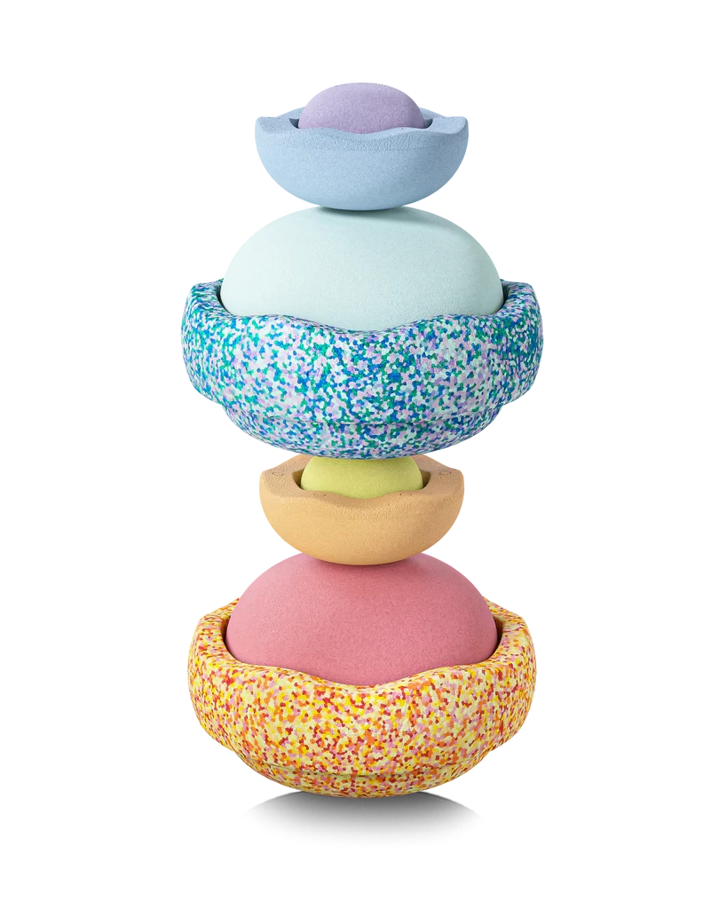 Stapelstein | Summer Rainbow Pastel Stacking Stone Set, 8 pieces