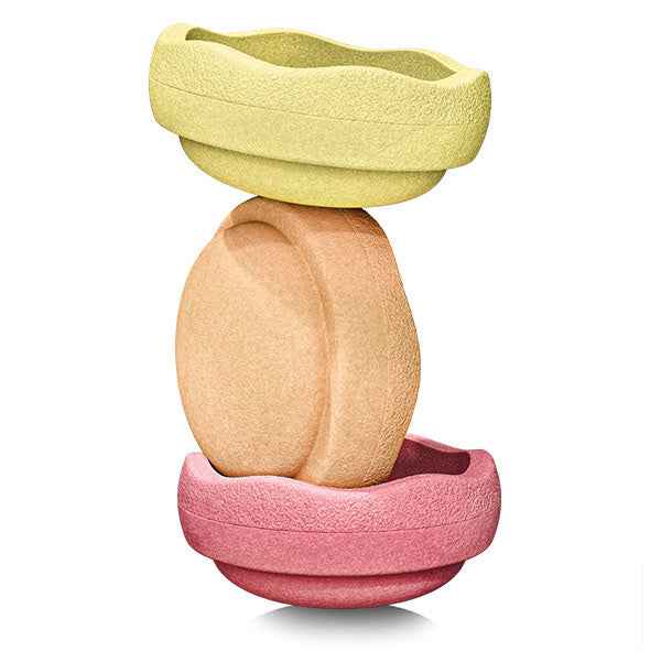 Stapelstein Warm Pastel Stacking Stones 3-piece set