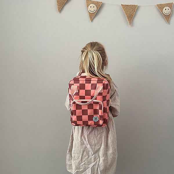 Studio Ditte rugzak Small Blocks pink-brown