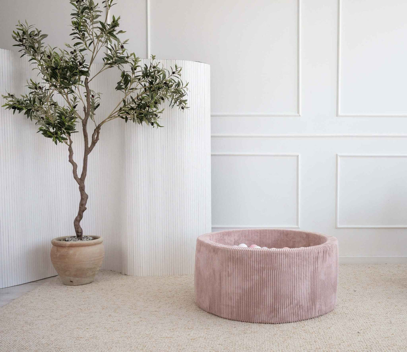 Moje | Rib Velvet Bubble Bath - Dirty Pink 40x30 cm + Balls